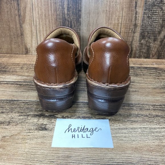 BOC Born Concept Peggy Brown Leather Comfort Slip On Clogs - Womens Size 7 M - Picture 5 of 11